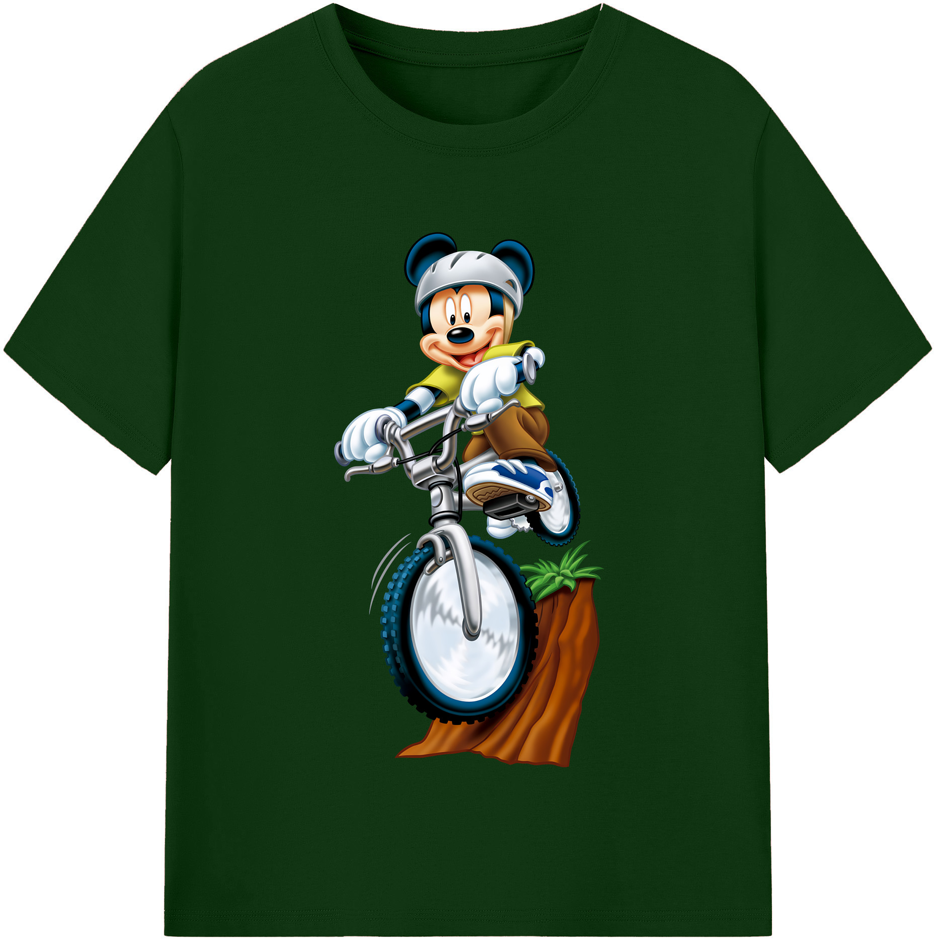 （画像用） ミッキーマウス Mickey Mouse 綿100％半袖Tシャツ（フロントプリント）